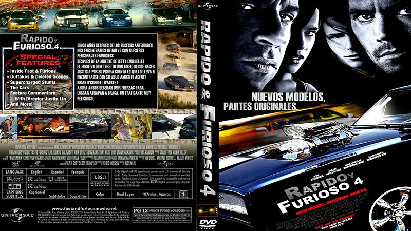 Rapido y furioso 4 Nuevo Modelos Partes Originales 2009